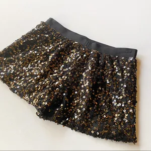 Authentic Icon AI Sequin Shorts Gold thumbnail 5