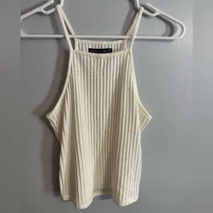 Abercrombie & Fitch Cream Ribbed Tank‎ Top Size Medium thumbnail 8