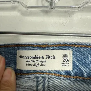 Abercrombie & Fitch The 90s Straight‎ Ultra High Rise Size 35/20 Minimalist thumbnail 5