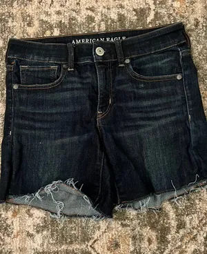 American Eagle Dark Denim Shorts thumbnail 1