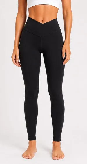 Aerie OFFLINE Real Me Black Crossover 7/8 Leggings M thumbnail 1