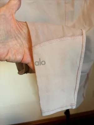 ALO Yoga Pale Pink High-Rise Mesh-Panel Leggings thumbnail 4