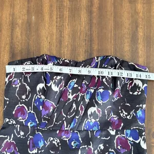 American‎ Eagle Outfitters Strapless Floral Mini Dress Purple Blue Size 6 thumbnail 10