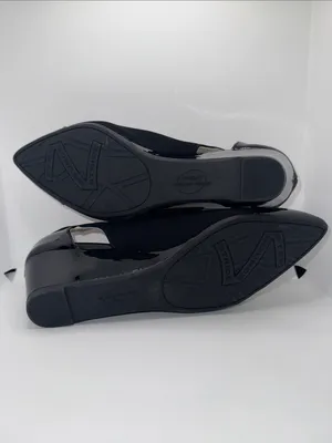 LifeStride MINA Wedge Heels Women’s 6 Vegan Patent & Matte Black thumbnail 9
