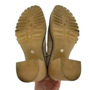 Free‎ People Boots 36.5 Tan Ankle Leather Block Heel Boho Festival thumbnail 9