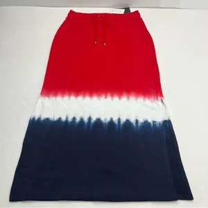 Lauren Ralph Lauren Red White‎ Blue Stretch Womens XS Skirt Side Slit NEW *FLAW thumbnail 1
