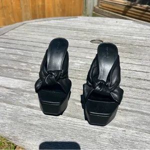 Open Edit Kaia Knot‎ Platform Sandals in black size 6.5 fall baddie alt summer thumbnail 3