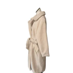 NWT BLANKNYC Women’s Neutral Oat Button Tie Double Breasted Peacoat Coat Jacket thumbnail 5