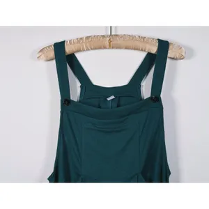 Halara Waffle Knit Shortalls Romper Jumper L Green Indie Granola Preppy Scandi thumbnail 5