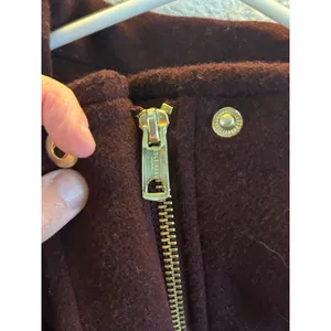 Cole Haan signature burgundy wool-blend mid-length coat size 14 classic thumbnail 8