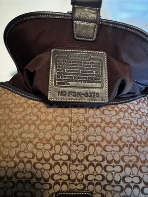 Coach Brown Vintage Signature Canvas Shoulder Bag with Dark Brown Leather Trim thumbnail 8