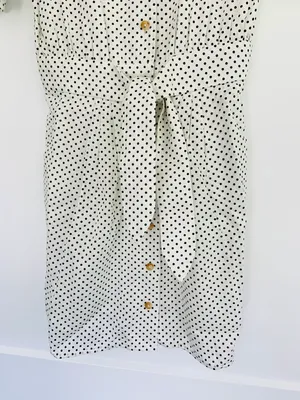 Tularosa Ellis Mini Dress White Black Polka Dot Nwt thumbnail 4