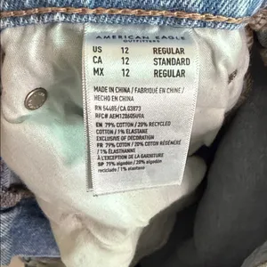 American Eagle Outfitters Light Blue Distressed Boyfriend Jeans thumbnail 12
