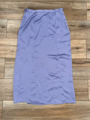 URBAN OUTFITTERS Fairycore Lavender Lace Satin Midi Slip Skirt | Size Medium thumbnail 4