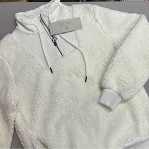 Sweaty Betty Sherpa Half Zip Sweatshirt Sweater SOFT Lily White Womens XS NWT thumbnail 1