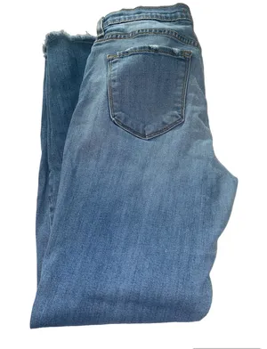 jeans mid rise ankle skinny distressed button/zip 5 pocket Size 29 thumbnail 1