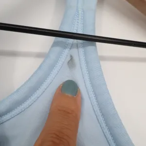 Unbranded Tank Top Women XS Ribbed Light Blue Racerback Shelf Bra Good thumbnail 3