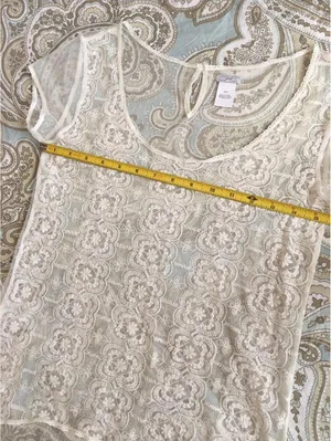 Aerie Pretty Luxuries Lace Shirt Top Blouse Size XS Extra Small thumbnail 12