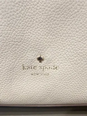 Kate spade New York Saffiano Leather Crossbody Shoulder Hobo Bag Cream Color thumbnail 8