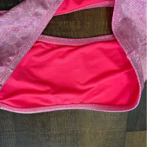 Dippin Daisy Metallic Pink Bandeau Bikini Swim Top Women’s Medium thumbnail 6
