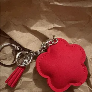 Red‎ Crystal Flower Keychain bagcharm/keychain Red thumbnail 2