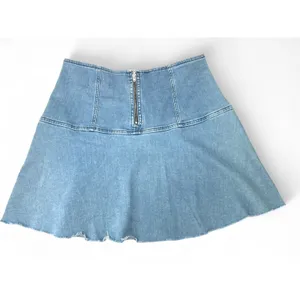 FREE PEOPLE| 12 | Women's Highlands Denim Skirt Short Mini Denim Blue Jean thumbnail 4