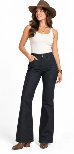 Patagonia Womens Bootcut Jeans Size 25 Dark Wash Blue Western Coastal Cowgirl thumbnail 1