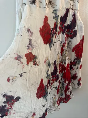 Anthropologie Varun Bahl Floral Levu Swing Dress Size L Sleeveless Hi-low thumbnail 9