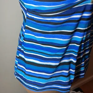Chaps Tankini Swimsuit Top Size 8 thumbnail 4