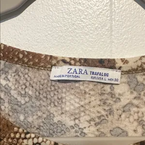 Zara animal‎ print top size L thumbnail 2