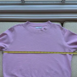 Fletch Pink Ribbed Crewneck 100% Cotton Slightly Cropped Long Sleeve Top size S thumbnail 9