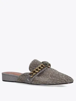 Kurt Geiger Chelsea Mule Metallic Gold Braided-Chain Mules | Size 39 thumbnail 2