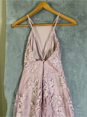 Lulus Dazzled Up Dusty Lavender Embroidered Backless Maxi Dress size Small prom‎ thumbnail 11