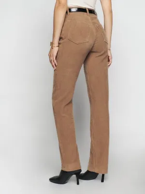 Reformation Cynthia Button Fly‎ High Rise Corduroy Pants Womens Size 27 thumbnail 2