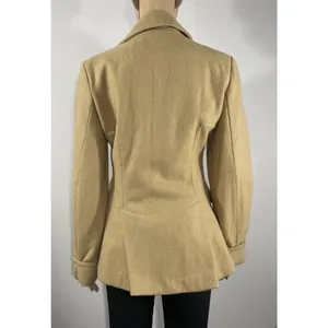 Steve and Barry's Wool Blend Double Breasted Pea Coat Women's S Preppy Brown Tan thumbnail 5