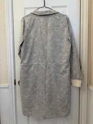 Athleta Zuma Printed Shirtdress in Viper Gray and Ivory thumbnail 7