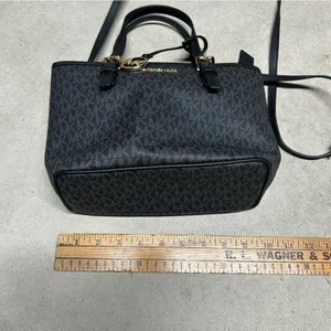 Michael Kors Black Jet Set Travel Extra-Small Logo Top-Zip Tote Bag thumbnail 11