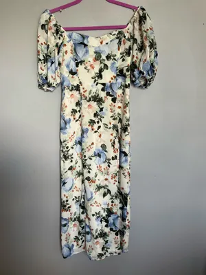 Abercrombie & Fitch Floral Puff Sleeve Dress XSP thumbnail 3