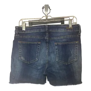 Kut From The Kloth Jean Shorts 8 Med Wash Cutoff Whiskered Mid Rise Cotton Denim thumbnail 2
