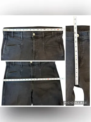 AYR The Beat Cotton High Rise Barrel Leg Ankle Crop Jean Washed Black Size 32 thumbnail 9