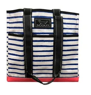 SCOUT blue and white striped utility tote bag thumbnail 1