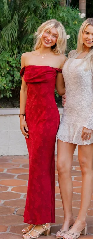 Princess Polly Red Off-The-Shoulder Dress thumbnail 1