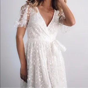 Baltic Born Marseille Lace Dress‎ White Maxi Size Small thumbnail 2