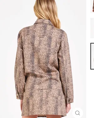 Dear John Leopard Denim Jacket coat animal print thumbnail 4
