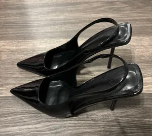Toe Pointed High Stiletto Slingback Heels Size 8 thumbnail 2