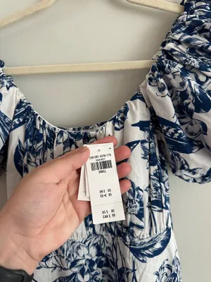 Abercrombie & Fitch Ruched Puff Sleeve Mini Dress thumbnail 11