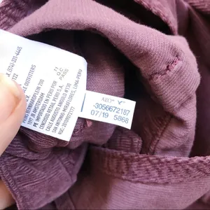 American Eagle • burgundy corduroy overall shorts romper shortalls maroon romper thumbnail 7