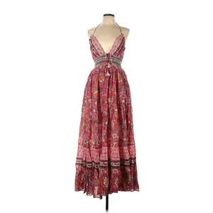 NWT Free People Real Love Maxi in Meadow Combo Floral Cotton Halter Dress L thumbnail 10