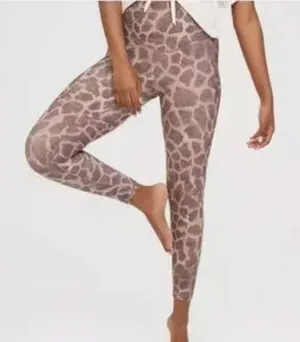 Aerie Size Small 7/8 High-Rise Brown Animal Print Legging. thumbnail 1