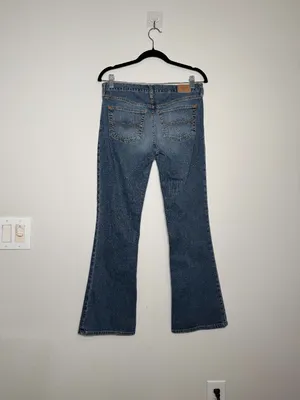 Abercrombie & Fitch Women's Flared Blue Denim Jeans thumbnail 4